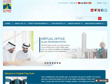 Tablet Screenshot of fujairahfreezone.com